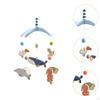 Wooden Crib Mobile Whale Nursery Decor, Shape Recognition Hanging Wind Chime Bed Bell