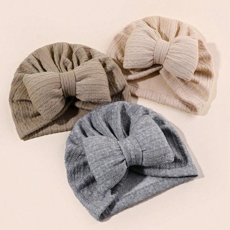 Newborn Baby Bow Headband Pillow Hat - Indian Style Pullover