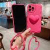 3d Creative Love Heart Wavy Edge Mustard Green Telefonveske For Iphone 14 13 Pro Max 12 11 X Xs Xr 7 8 Plus Beskyttende bakdeksel