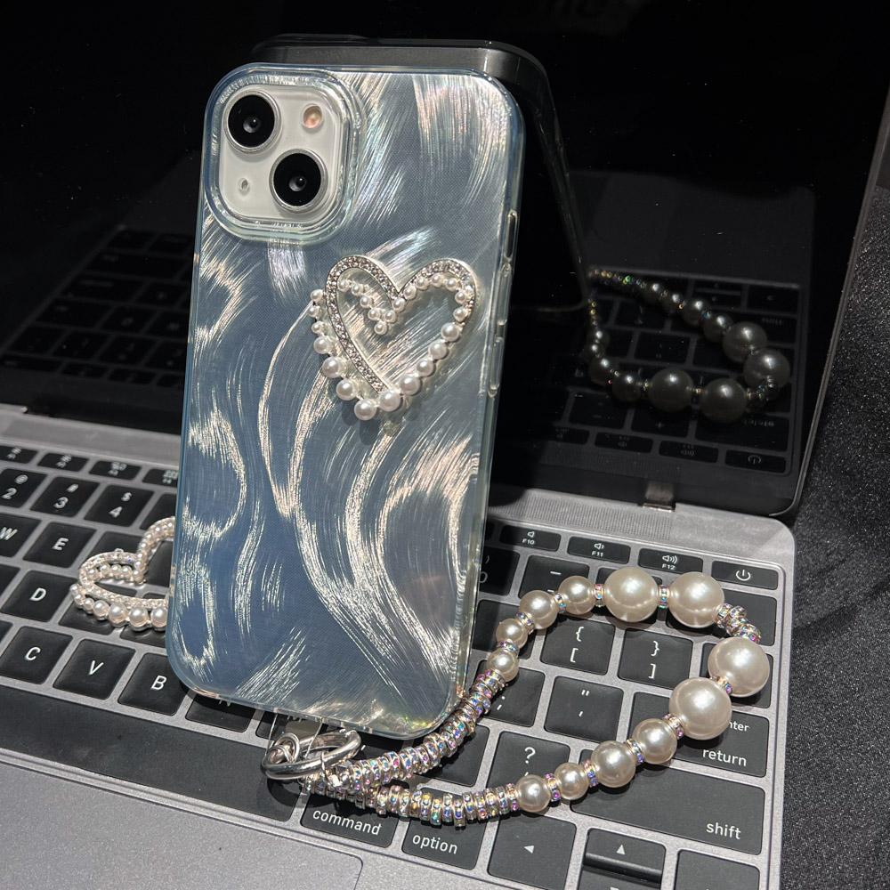 Luxury Love Heart Phone Case For iPhone 16 Pro Max Funda iPhone 13 15 11 12 14 Plus 16promax 15promax 14promax Soft IMD Covers