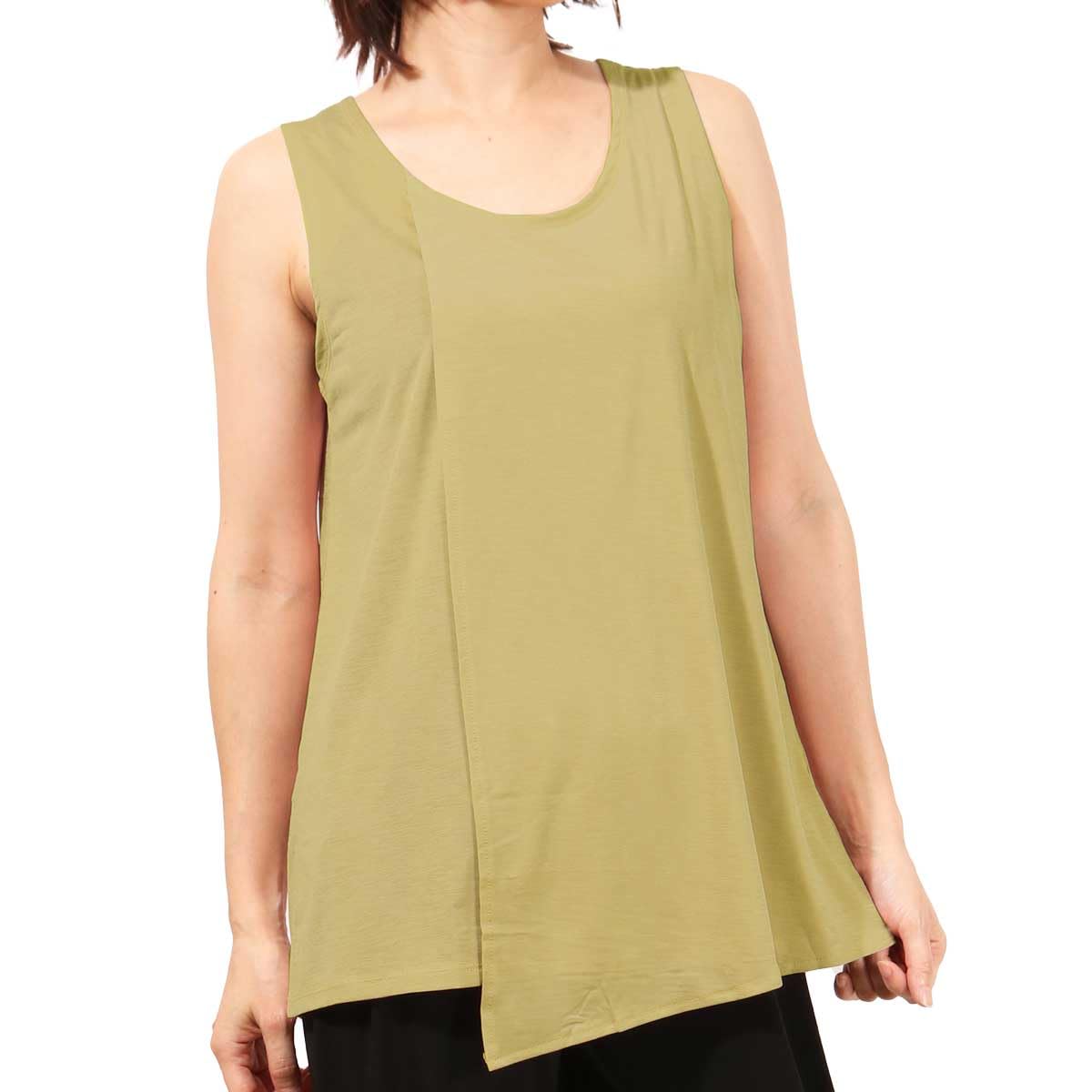 

one Asymmetrical Tank Top in Oriental Yellow Pane(t) Women s