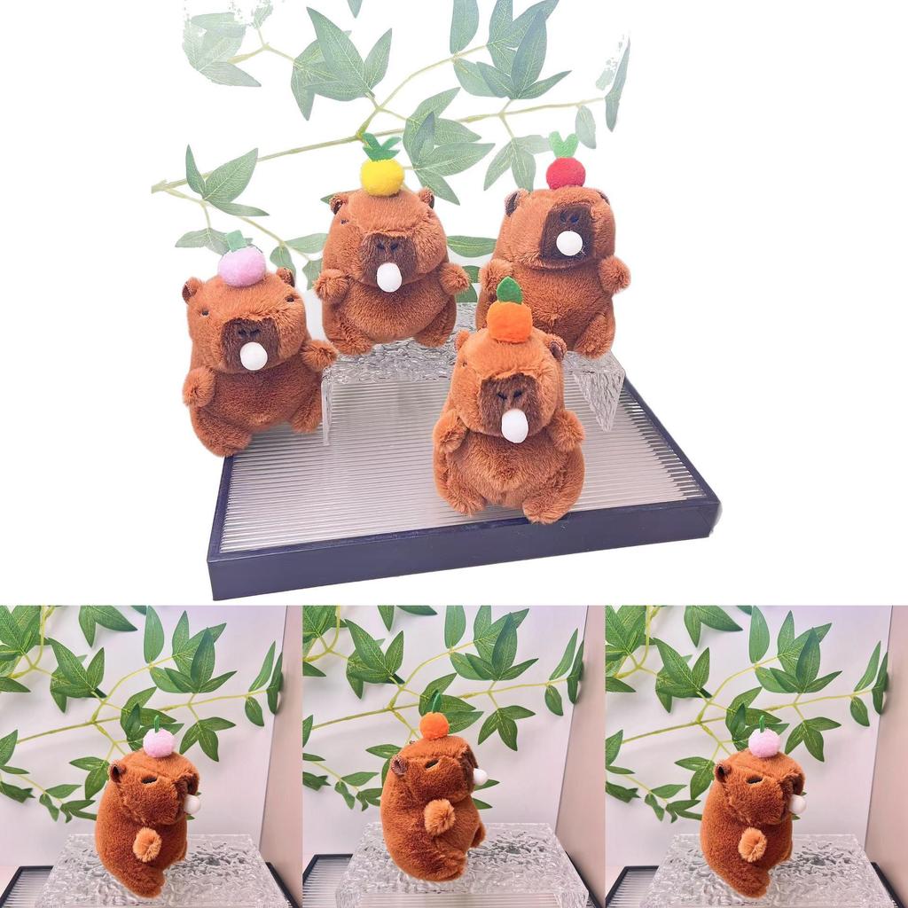 Cute Capybara Plush Toy Keychain With Bubble Blowing Design Ultra Soft And Fun