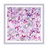 71 Simulation silk blue oil painting small fresh women's square scarf fashion commuter plant flower small silk scarf scarf