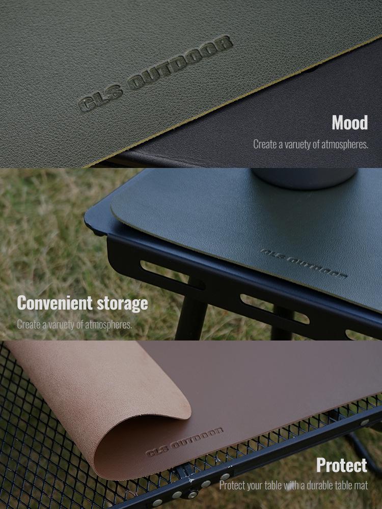 Heat-Insulating Waterproof PU Leather Placemat & Tablecloth for Camping and Picnics