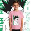 Hunter Gon Anime Print Cotton T Shirt for Boys and Girls Kids Casual Short Sleeve Soft Breathable Top