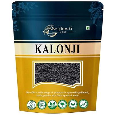 Brijbooti Kalonji Zaden 100 Gr - Zwarte Komijnzaad voor Haargroei - Nigella Zaden - Karun Jeeragam - Karuppu Jirige | FSSAI, GMP, ISO Gecertificeerd