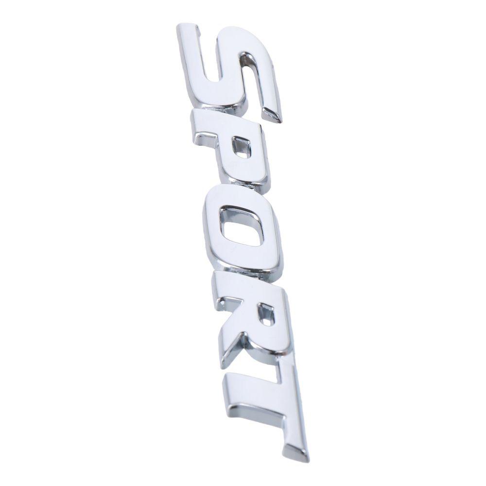 2PCS Black and Silver 3D Sport Sticker for Car Car Fender Decal Sticker  for Trunk Side Fender