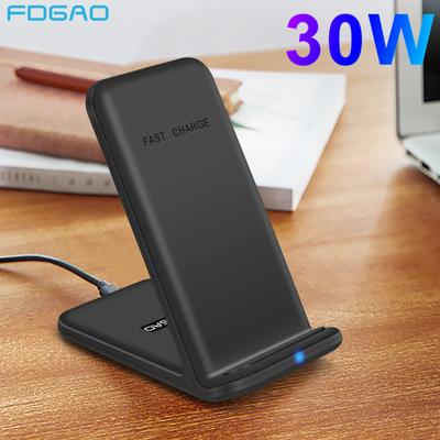 Chargeur sans fil rapide 30w, support de charge rapide à Induction, pour Iphone 14 13 12 11 Pro Max Xs Xr X 8 Samsung S22 S21 Note 20