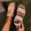 Large-Size Summer European & American Roman Style Flat Sandals – Open-Toe Outdoor Casual Sandals for Women