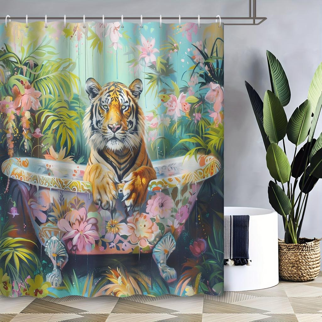 Jungle Tiger Tapestry - Vibrant Wildlife Wall Hanging for Living Room, Bedroom Decor - Bold and Exotic Home Decoration