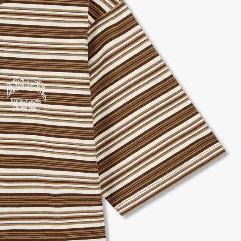 STudio Tomboy MulTi STripe Crop ShorT Sleeve T shirT 9176322976