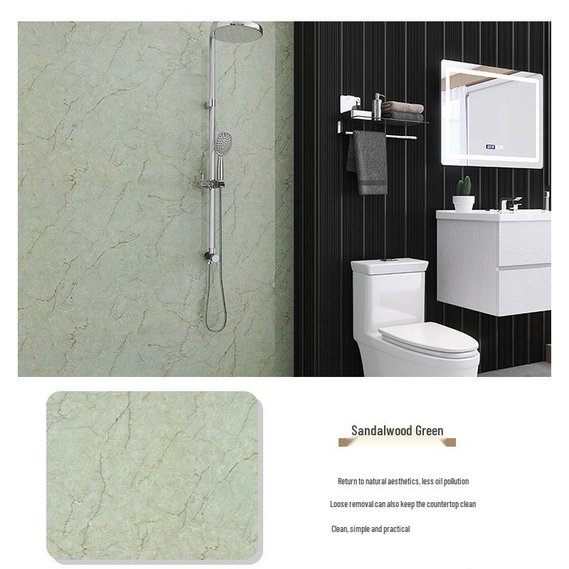 Waterproof Self-Adhesive Tile Stickers: Oil-Proof Kitchen & Cupboard Renovation Wallpaper.