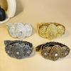 Retro Caucasian Wedding Style Metal Waist Belt for Formal Women's Gown