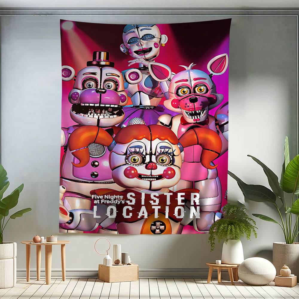 Fnaf FivenightsAtFreddys Wandteppich Hängend Tarot Hippie Wandteppiche Schlafsaal Wandbehang Laken