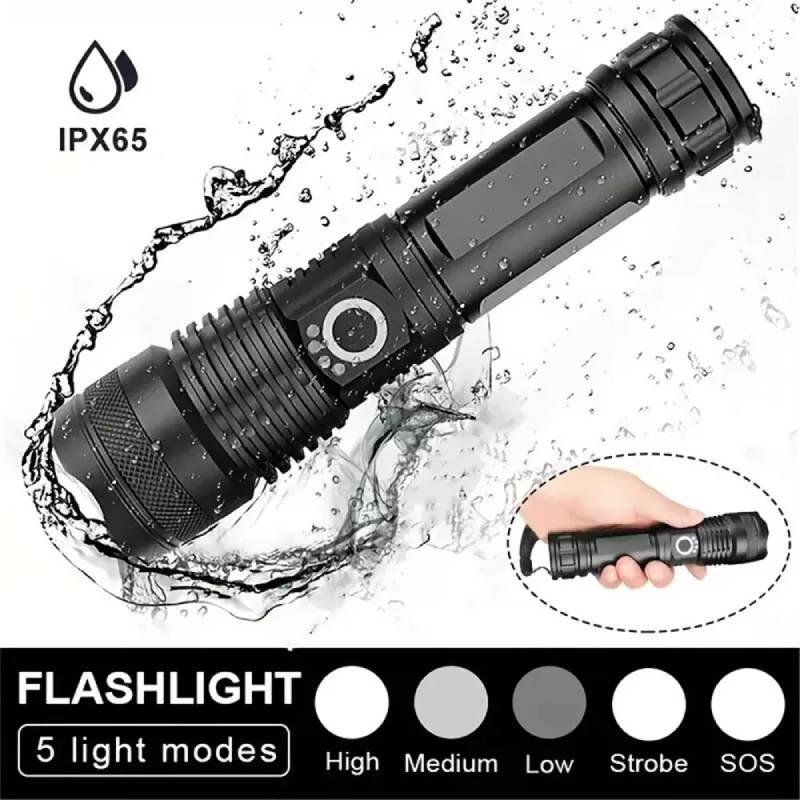 High Brightness Portable P50 Led Flashlight With Durable Aluminum Alloy Waterproof Design Ideal For Camping And Hiking