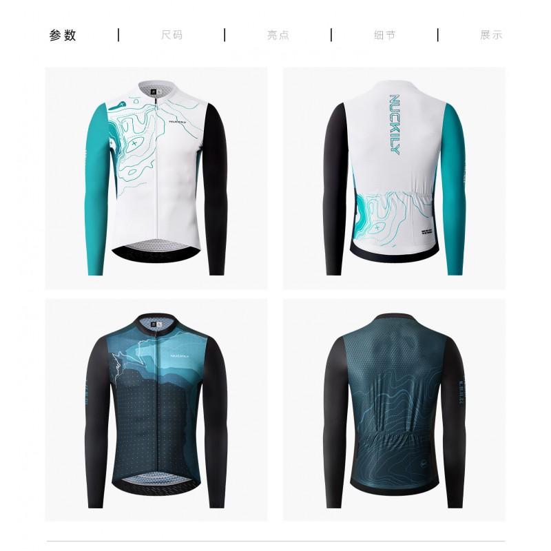 Mens Long Sleeve Cycling Jersey Quick Dry Sun Protection Road Bike Racing Top