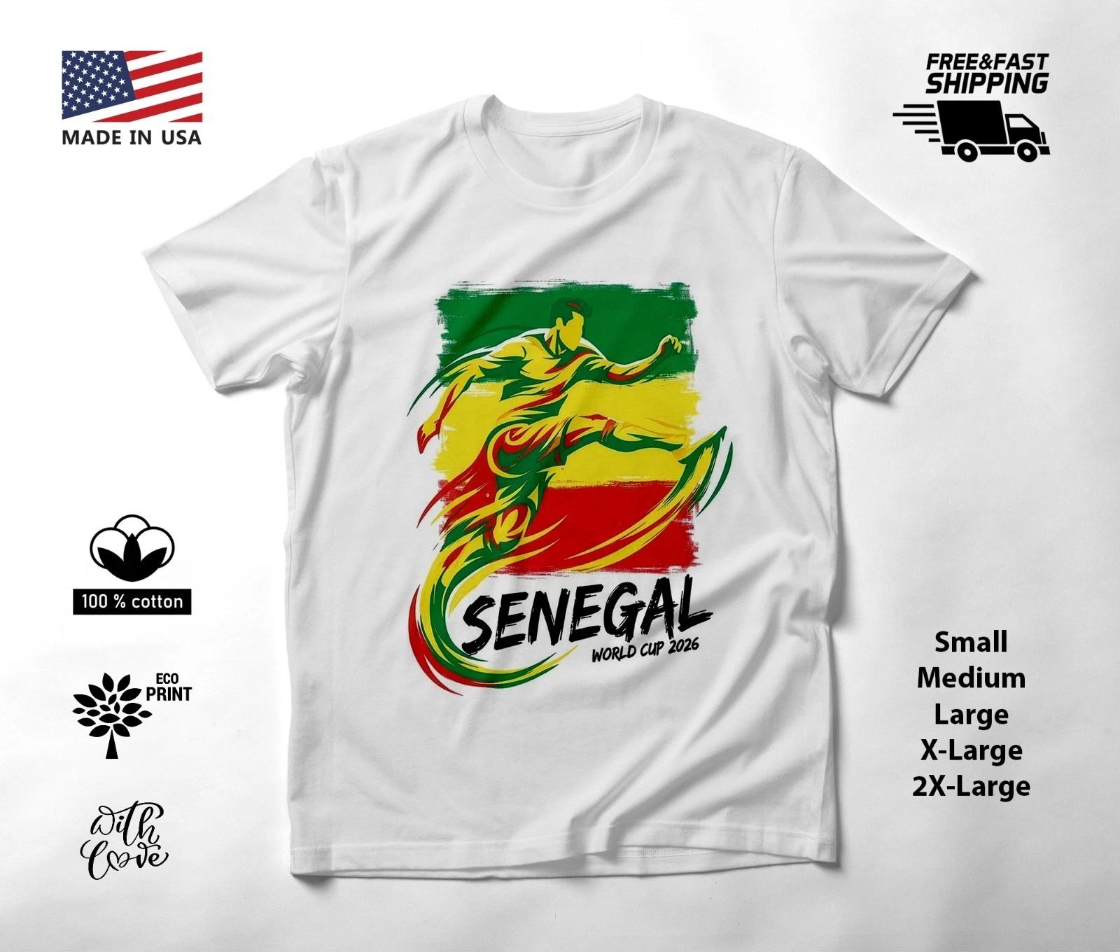 SENEGAL - NEW World Cup 2026 Football Soccer Fans T-Shirt Tee Shirt XXL