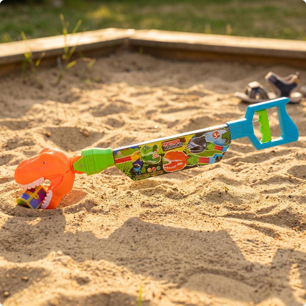 Dinosaur Grabber Toy Extended-Reach Safe for Indoor Games, Kids
