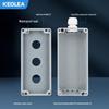 Waterproof Aluminum Emergency Stop Metal Button Box, 22MM, Impact-Resistant Empty Control Box