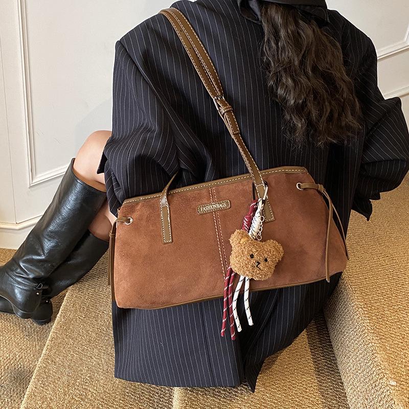 Women's Retro Minimalist Underarm Bag - 2025 Autumn/Winter Fashion, Large Capacity Handbag for Commute