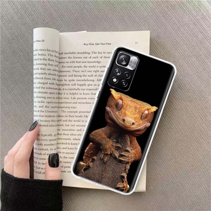 Lizards and Geckos Have Big Eyes Phone Case For Redmi Note 13 12 Pro Plus 14 15 Pro 5G 11 11T 11E 11S 10 Pro 10S 9 9S Cover Cell