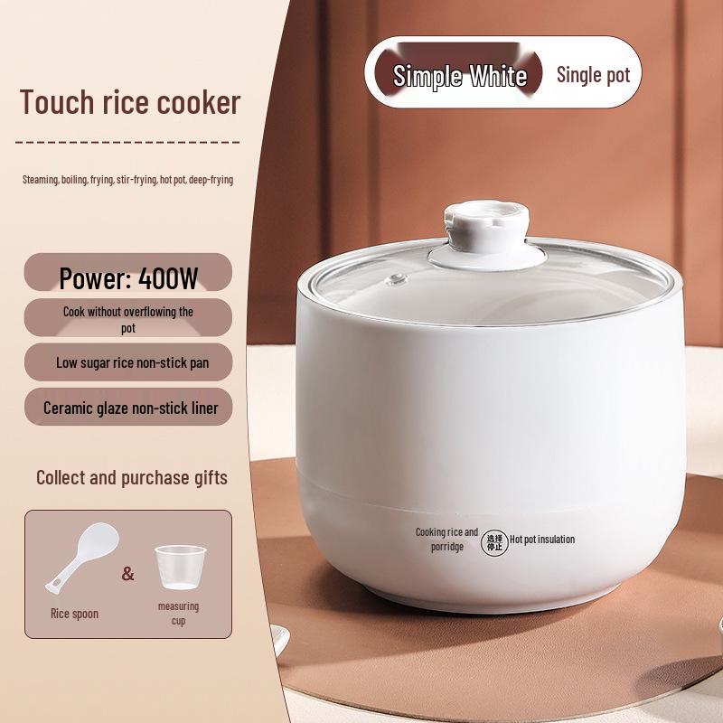 Compact Multifunctional Electric Rice Cooker Steamer – Non-stick, Low Power, Ideal for Dorms and Small Spaces