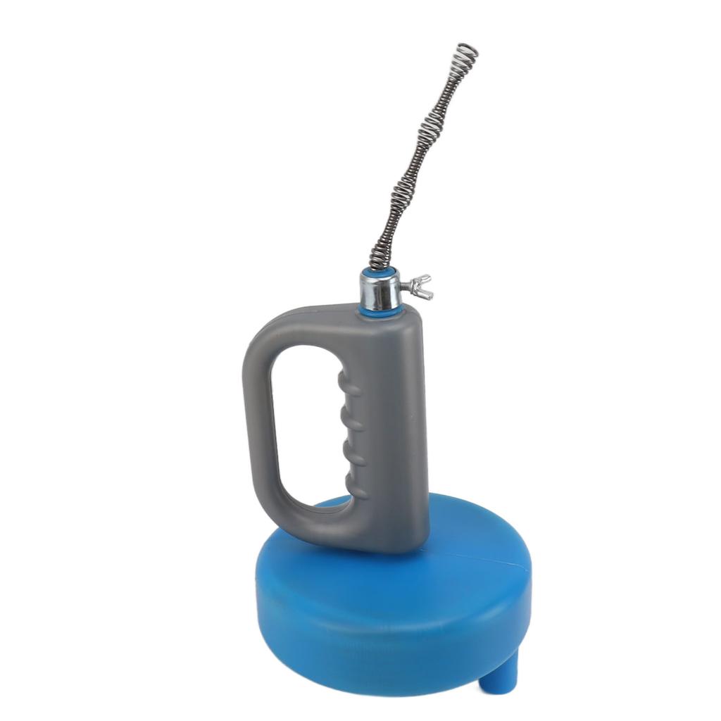Blue Pipe Unclogger Hand Crank Sewer Unclogger Toilet Kitchen Steel Wire Pipe Blockage Dredging