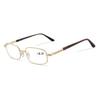 Metal Frame Square Reading Glasses Anti-fatigue Fashion HD Glass Lens Definition Presbyopia Diopter +1.0+1.5+2.0+2.0+3.0+3.5+4.0
