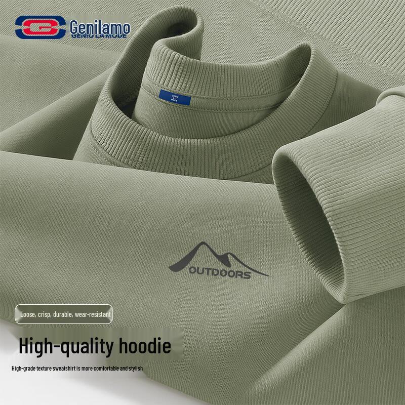 GENIOLAMODE Men s Heavyweight Crewneck Sweatshirt 3XL