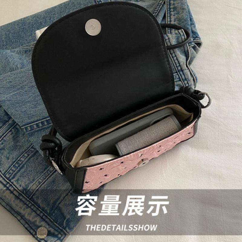 Sweet Bow Pleated Design Shoulder Bags for Women Ballet Style Ladies Flap Crossbody Bag Versatile Female Phe Handbags Purse
