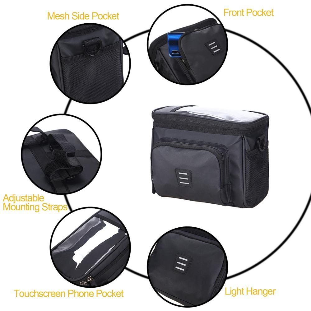 5L Capacity Bicycle Cooler Bag Waterproof Bicycle Storage Pouch Bicycle Handlebar Bag  Long Rides
