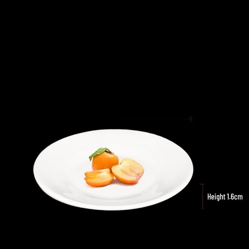 DM Melamine 7-inch White Flat Serving Plate