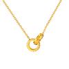 Wind Collarbone Chain Stainless Steel Batch Corner Cross Chain Double Ring Rivet Necklace 18K Gold Nc-2250