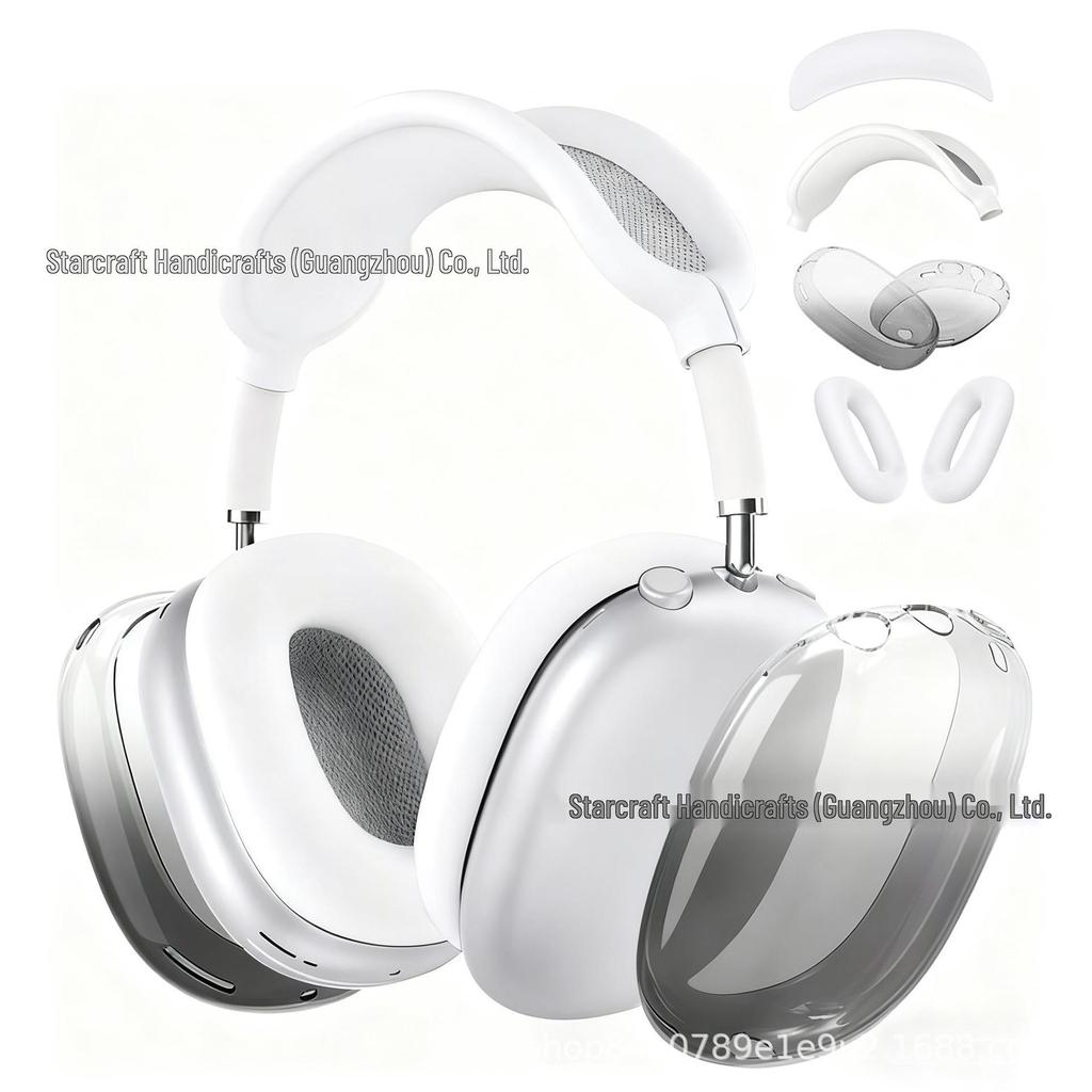AirPods Max TPU Transparent Gradient Protective Case: Headband & Ear Cup Cover