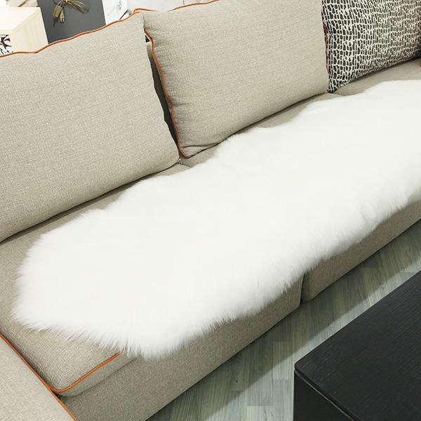 Europäischer Stil Winter Plüsch Langhaar Kunstwolle Sofa und Stuhl Kissen - Individuelle Größen erhältlich