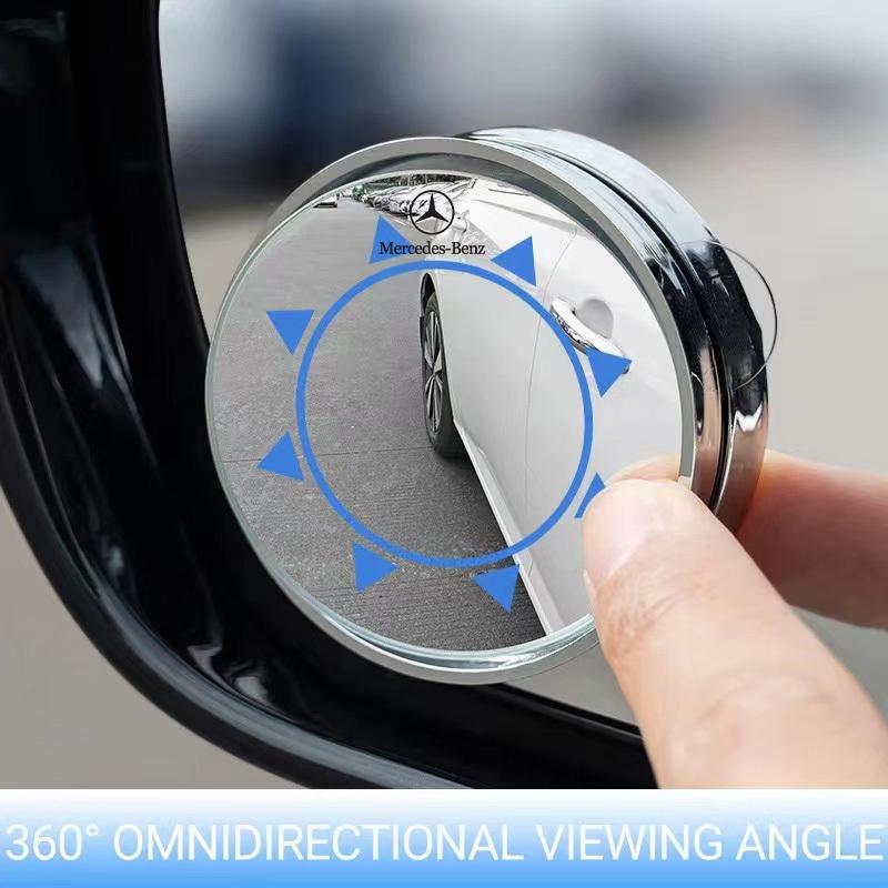 Car Rearview Mirror 360° Small Round Mirror Auto Accessories For Mercedes Benz W203 W204 W205 W209 W210 W211 W212 W176 W166 W163
