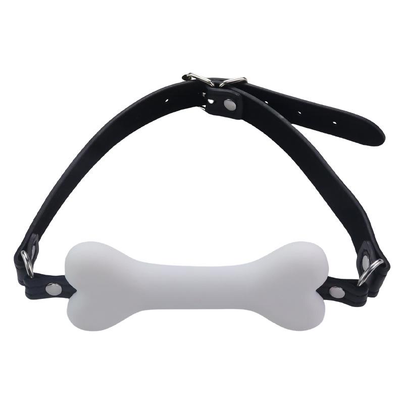Adult Bone Gag with Chain and Nipple Clamps