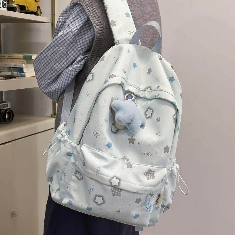 Junior High School Student Schoolbag Women's Large Capacity Waterproof Lightweight Printed Backpack