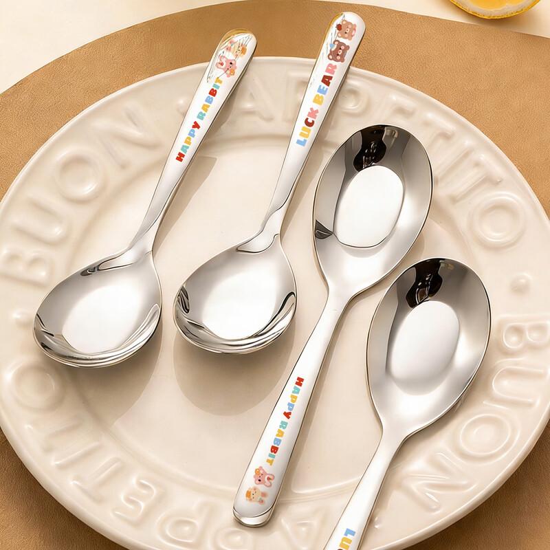 TREEJACK 316 Stainless Steel Toddler & Baby Feeding Spoon