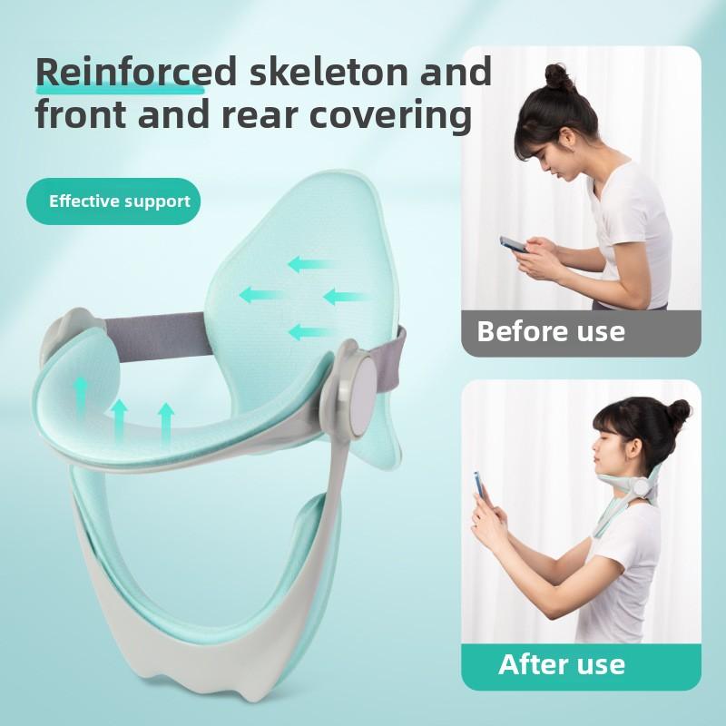 Adjustable Neck Support System - 5th Gen Ergonomic Cervical Collar for Adults & Kids with Posture Correction & Home/Office Use