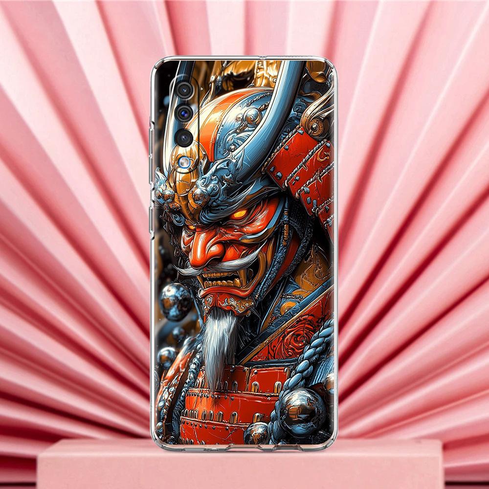 Case For Samsung A56 A36 A26 A24 A16 A14 A12 A32 A50 A70 A22 A40 A34 A54 A42 A52 5G A04s A06 Cover Japan Ghost Face Samurai