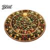 Decorative Holiday Floor Covering Round Christmas 3D Rug Optical Illusion Area Santa Gnome Rug for Living Room Entrance Pattern Non-slip Mat