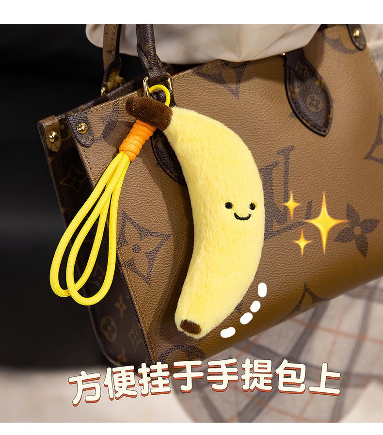 Fruit Plush Toy Backpack Ornament: Persimmon, Apple, Pear, Lemon, Tomato, Pumpkin Doll for Girls