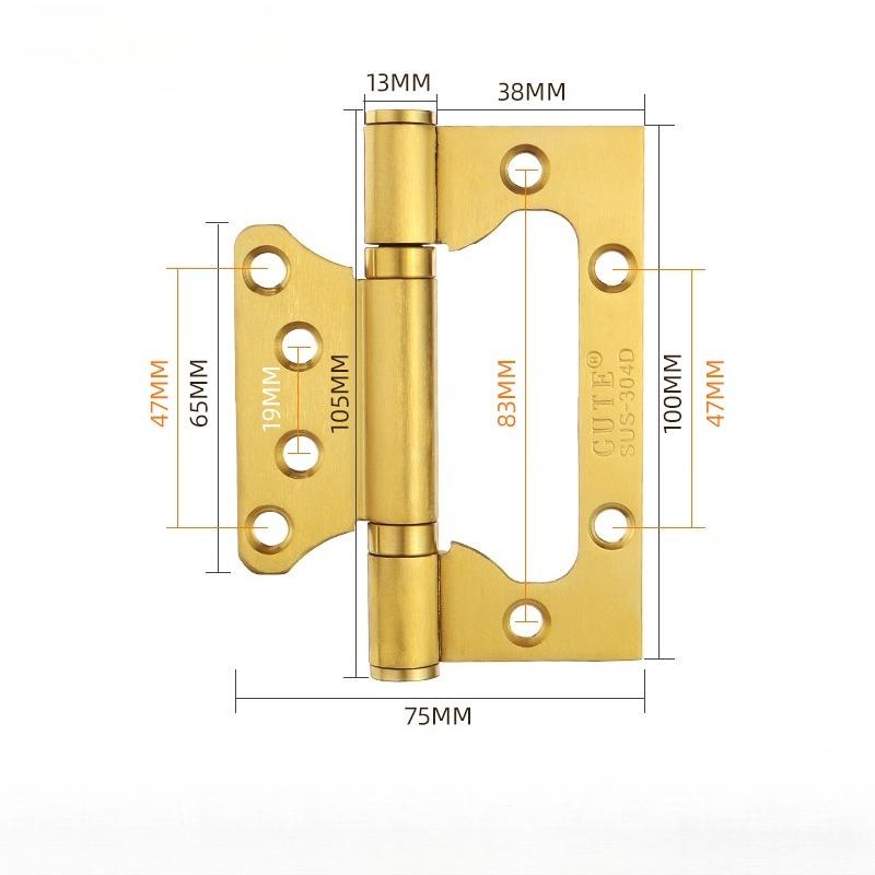 4/5 Inches 2Pcs (1 Pair) Door Butt Hinges Furniture Hardware Accessories 304 Stainless Steel Flat Door Thick High Quality Hinge