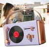 Portable Retro Bluetooth Speaker 3W ABS Purple for Living Room & Office