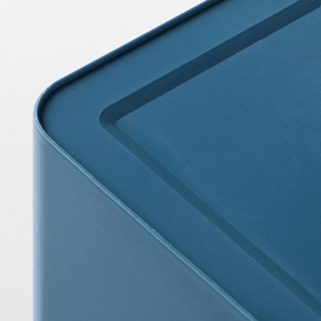 Desktop Tissue Box Rectangular Plastic Tissue   Box Cover with Wooden Lid for Home