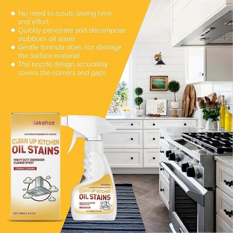 Heavy Duty Degreaser Spray - Powerful Kitchen Oil Cleaner for Stubborn Stains, All-Purpose Degreaser & Grease Remover