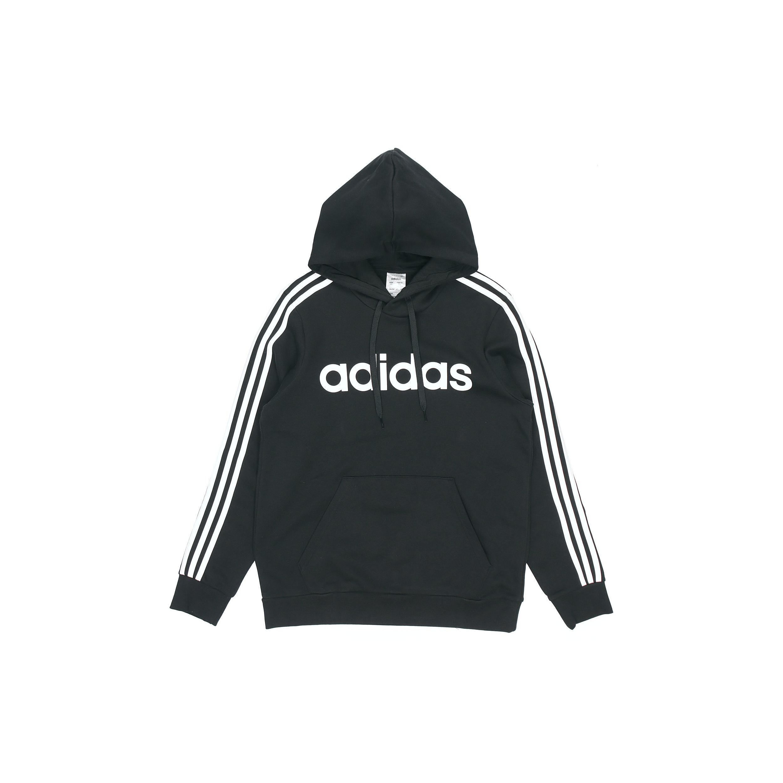 adidas Essentials 3-Stripes Fleece Hoodie Black Men s DQ3096 S