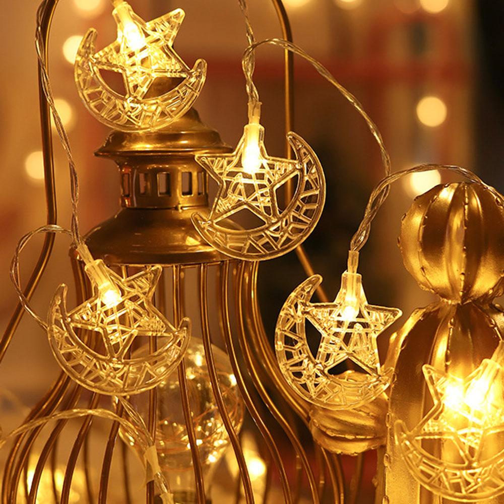Ramadan Decorations 2024 Led String Lights Moon Star Light EID Mubarak Gift Islamic Muslim Ramadan Kareem Decoration For Home