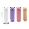 Large Capacity Pencil Case Cartoon Bear Pencil Box with Suction Cup Silicone Pen Bag for Students Teens Girls Boys